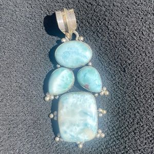 Larimar Silver Pendant